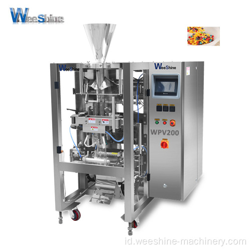 Multi Heads Weigher Gusseted Bag Pillow Pouch Mesin Pengemasan Vertikal Untuk Makanan Ringan